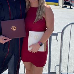 XS Mini Lulus Maroon Dress - Halter Neck